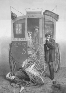 Krinolinens farer, 1850-70 af English School